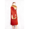 Пальто из пальтовой ткани с отделкой из меха лисицы красной (м.832)